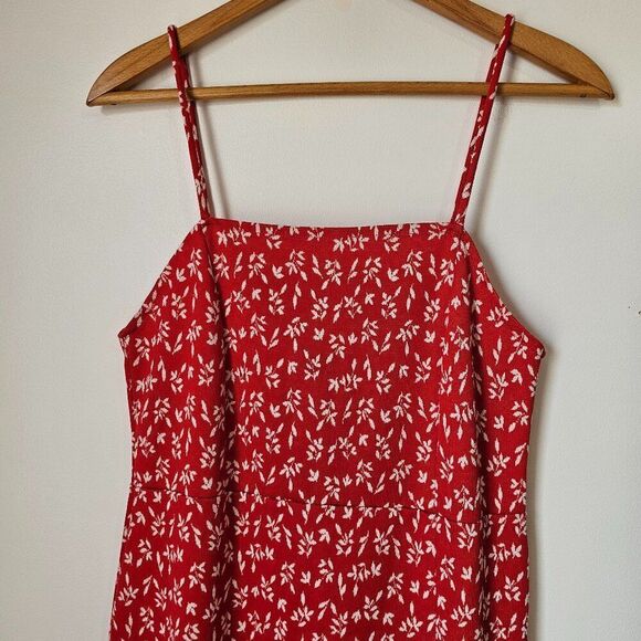 NEVER WORN ZARA RED TANK MIDI DRESS SIZE L - Picture 4 of 12